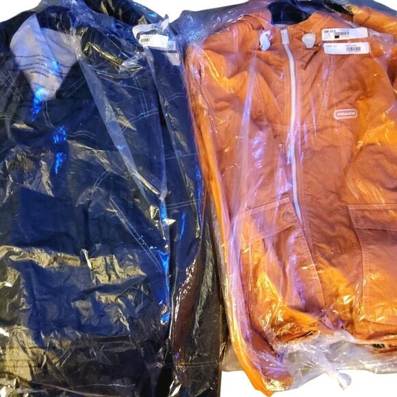 Coach Men's Windbreaker Jacket XL or XXL Black or Orange - Picture 12 of 12